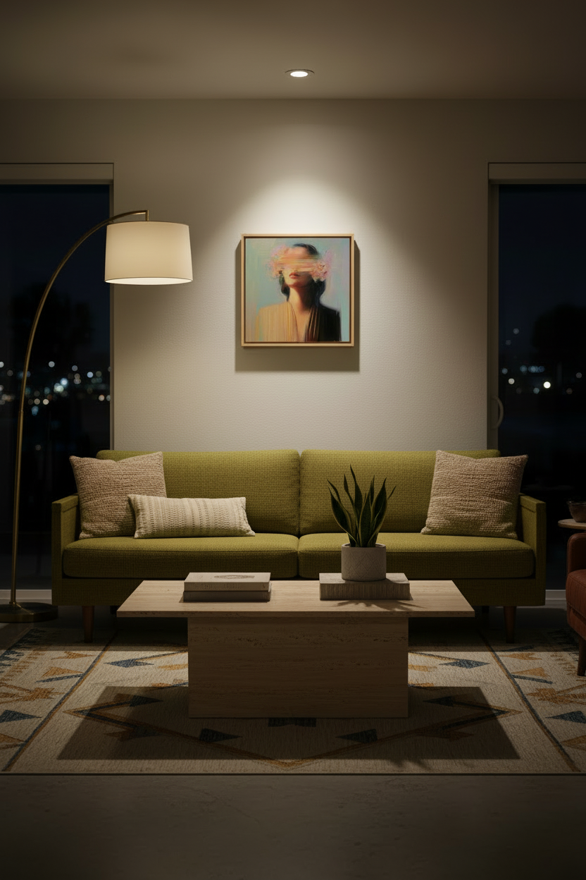 The Dreamer (19) - Nighttime with olive green couch